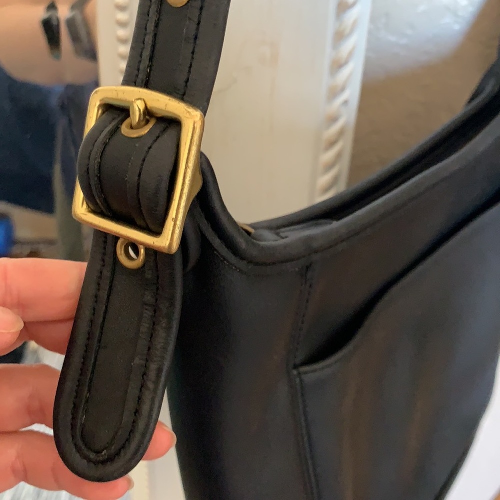 Vintage Coach Black Leather Crossbody No.BOC- 9816 - Picture 5 of 8